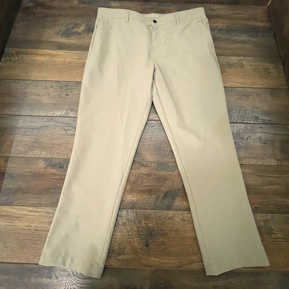 Banana Republic Mens Performance Chino Pants Khaki Tan 38x29 Minimalist Golf